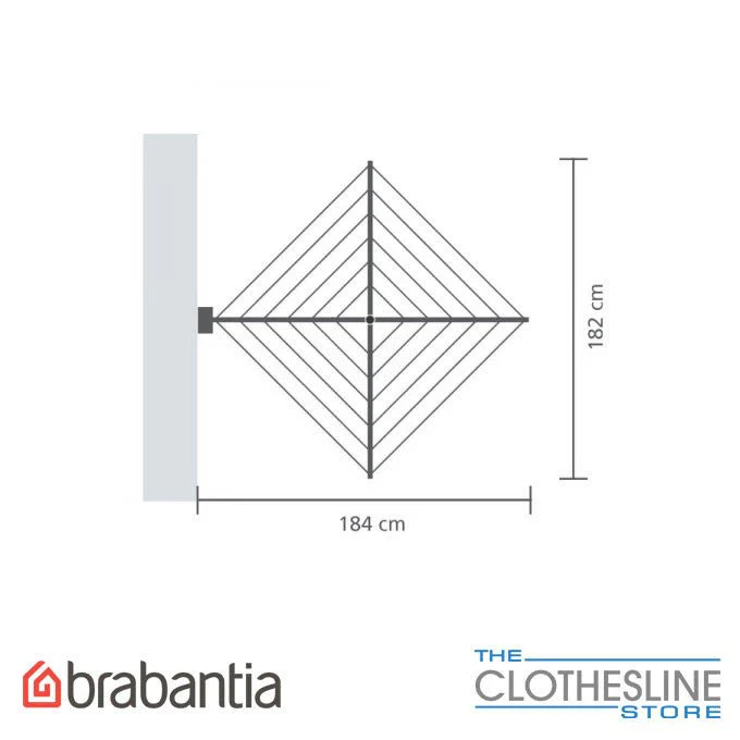 Brabantia WallFix 24m Fold Away Clothesline with Weatherproof Cover - Image 4