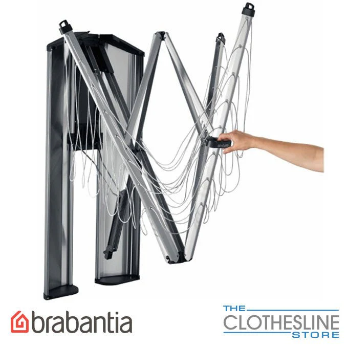 Brabantia WallFix 24m Wall-Mounted Clothesline with Stainless Steel Cover - Image 3