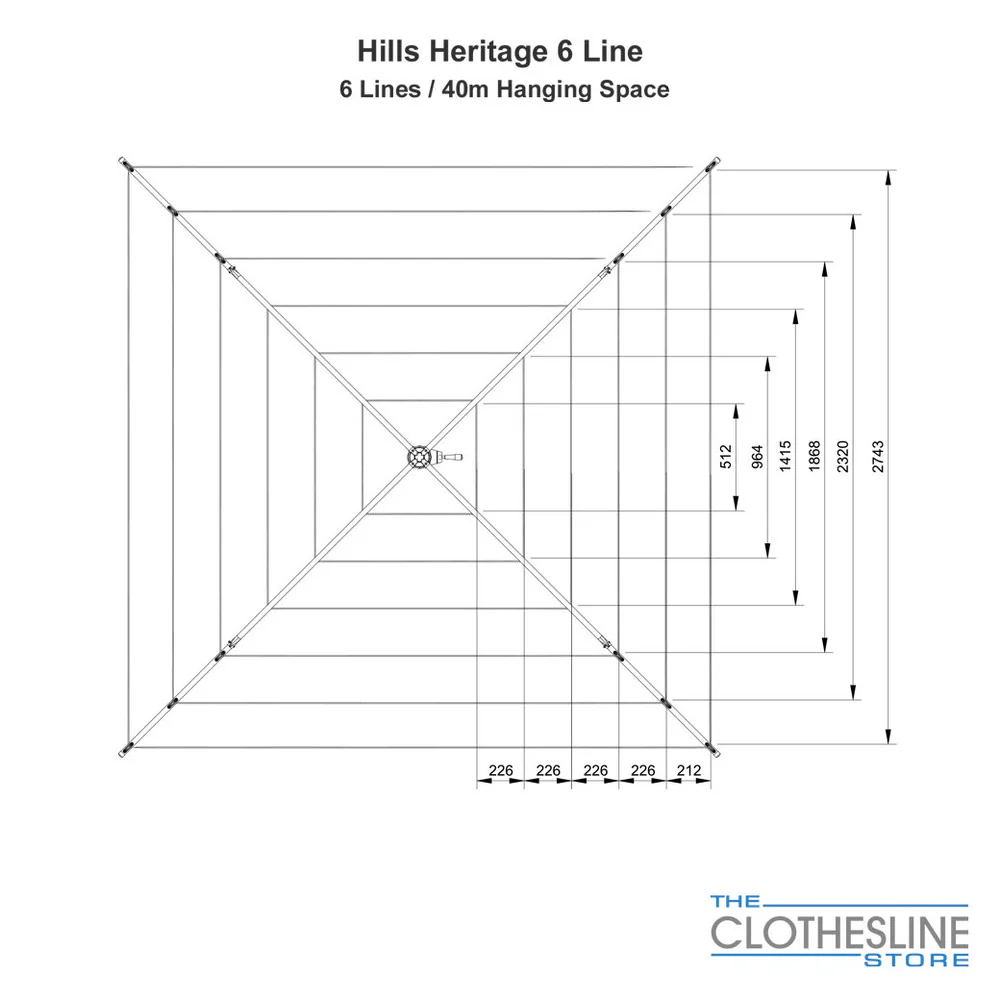 Hills Heritage 6 Line Rotary Clothesline - Image 4