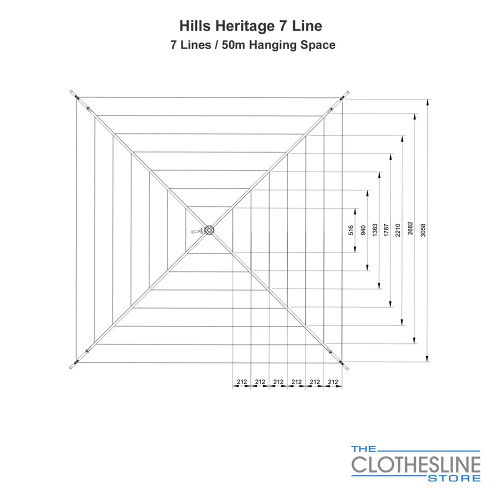 Hills Heritage 7 Line Rotary Clothesline - Image 5