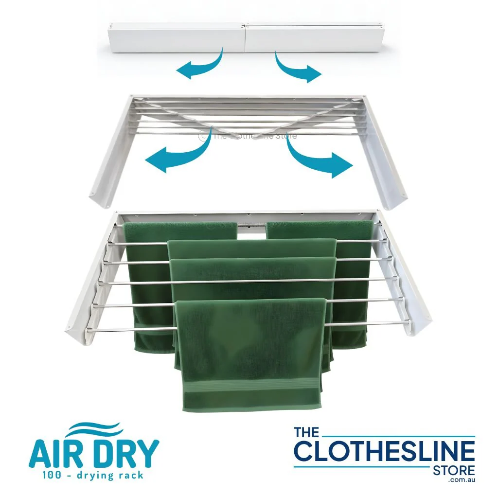 Air Dry Wall‑Mount Clothes Airer | Fold‑Down Drying Rack - Image 4
